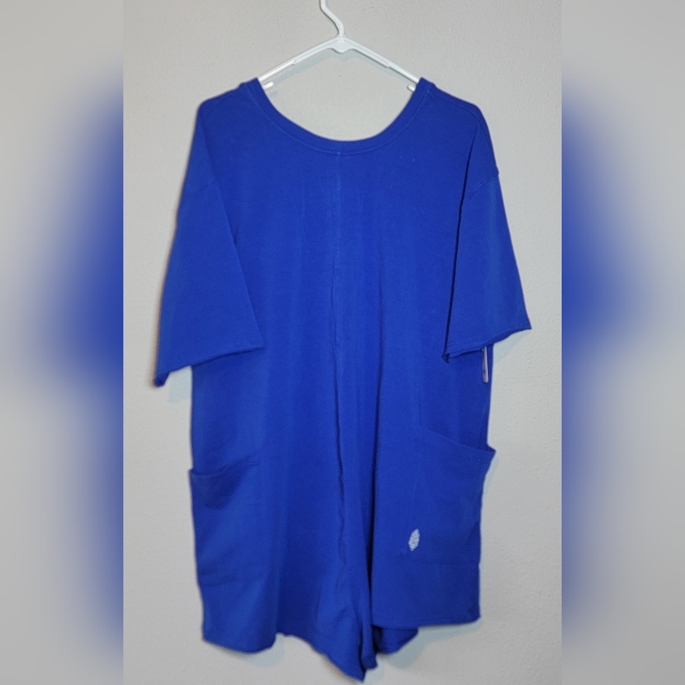NWT Free People Hotshot One-Piece Romper – Bright Cobalt Blue Size Large - Picture 3 of 6